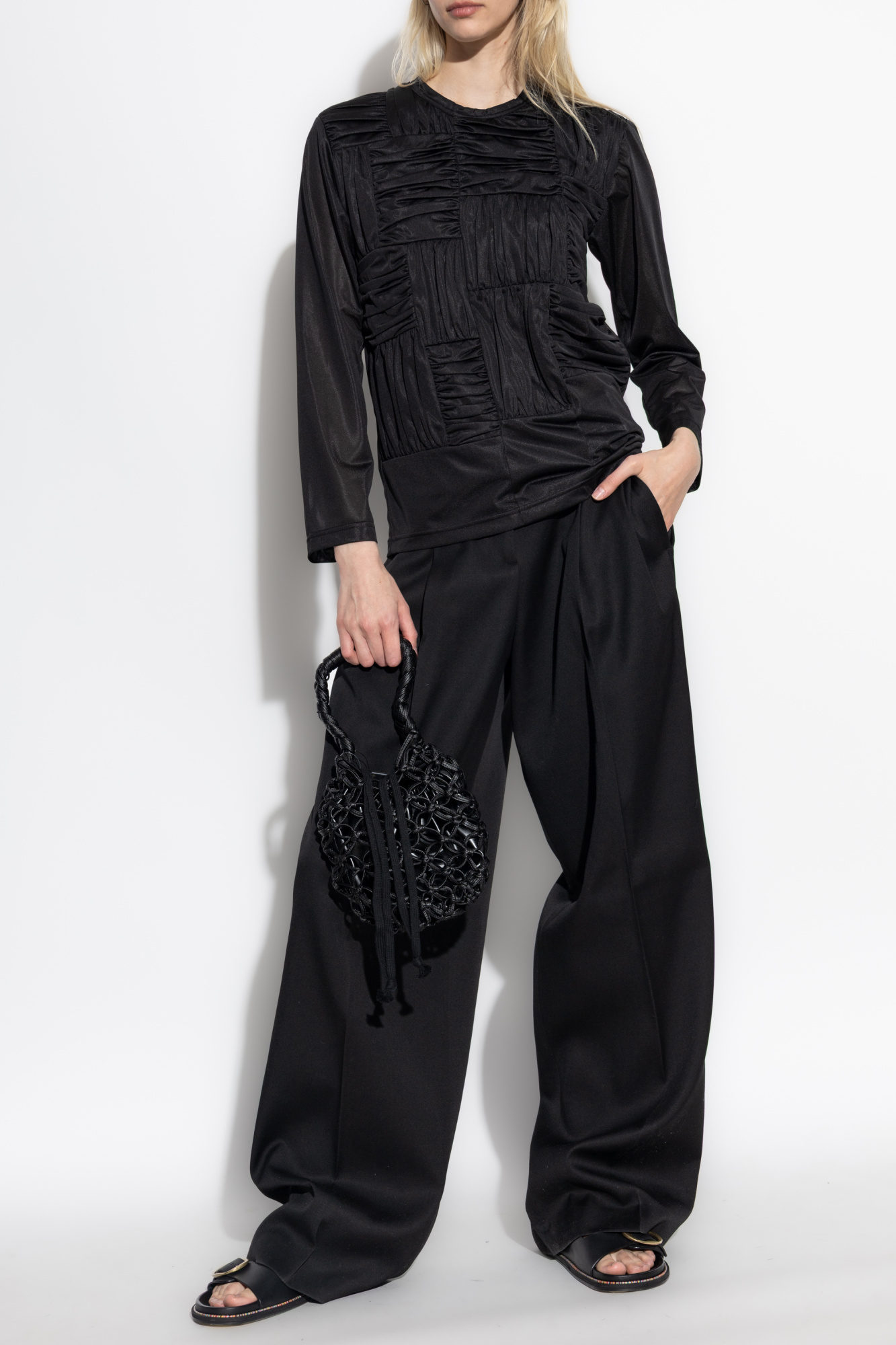 Tシャツ・カットソー COMME des GARCONS SS25 Tulle shirt (POB009 1) Comme des Garçons | Tulle Shirt at Ekseption - EKSEPTION USA